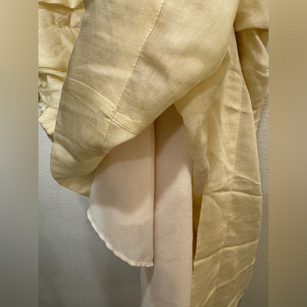 Zara ZW‎ Collection Drape Midi Yellow Dress Size L - Picture 9 of 15